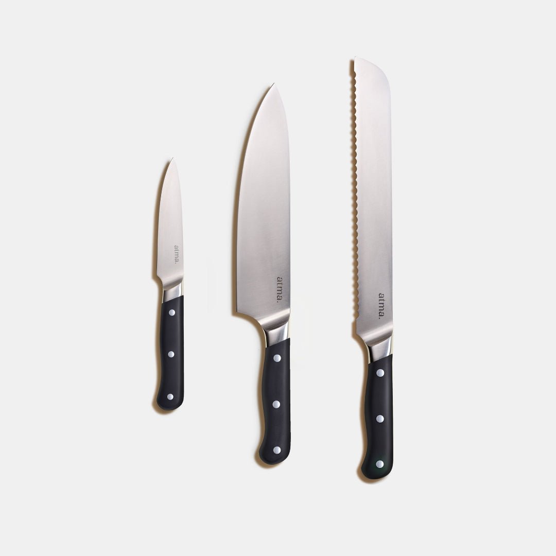 atma-set-de-couteaux-ultimes-3-couteaux-forg-s-noir image 1