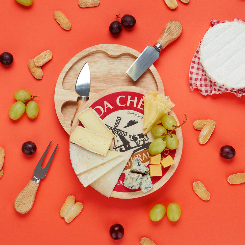 balvi-gouda-plateau-fromage-bois-rouge-3-couteaux image 2