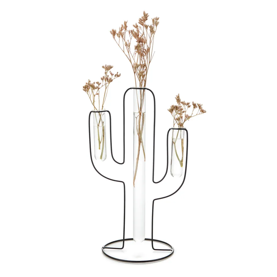 balvi-cactus-silhouette-vase-cactus-m-tal-3-tubes image 1