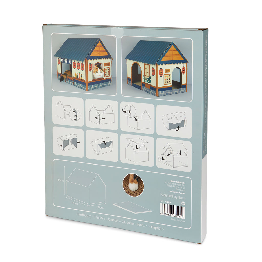 balvi-lifestyle-sushi-bar-maison-griffoir-chat-carton-bleu image 5