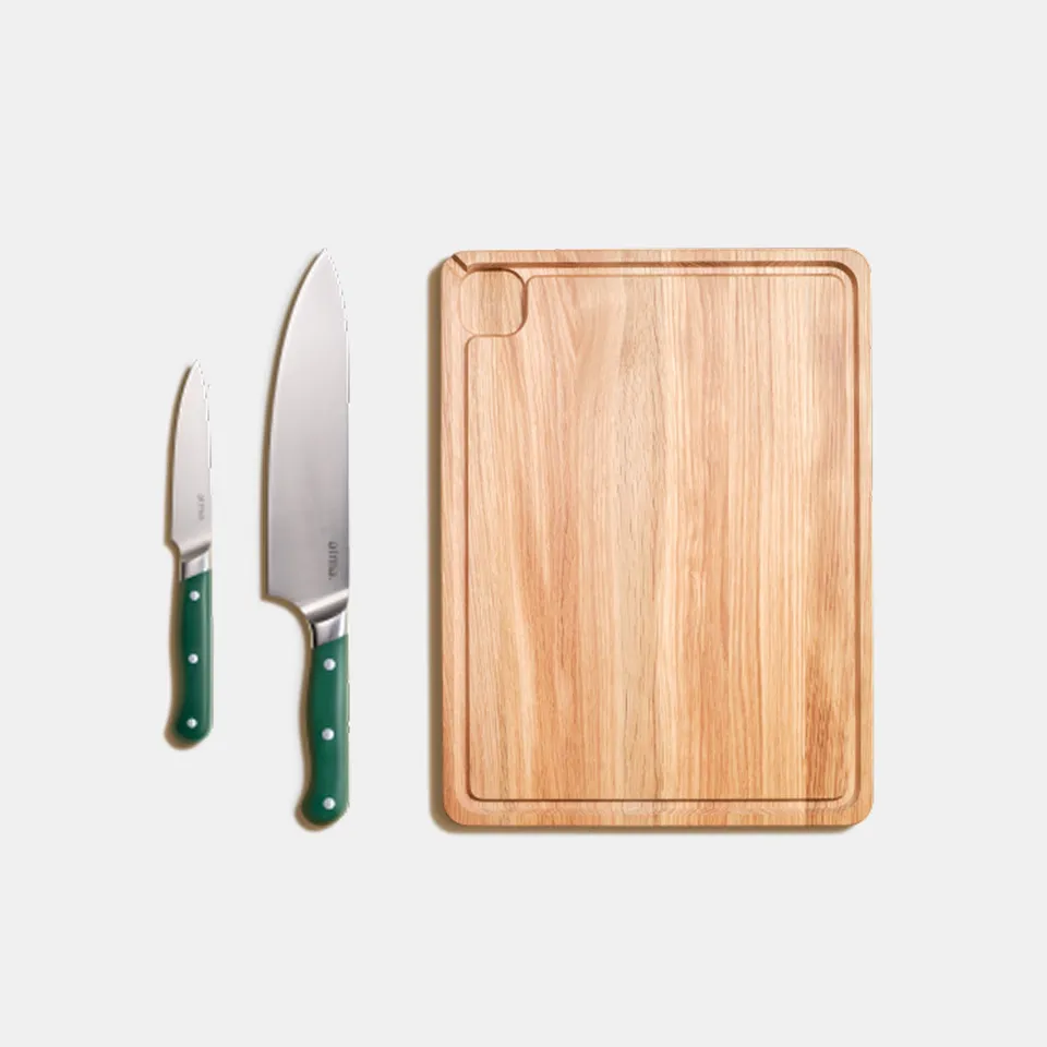 atma-set-d-coupe-3-pi-ces-couteaux-verts-planche-ch-ne image 1