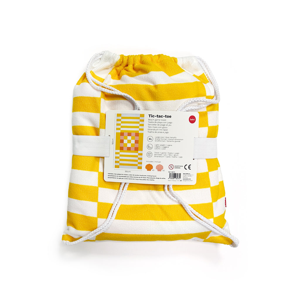 balvi-lifestyle-tic-tac-toe-serviette-plage-jeu-jaune image 8