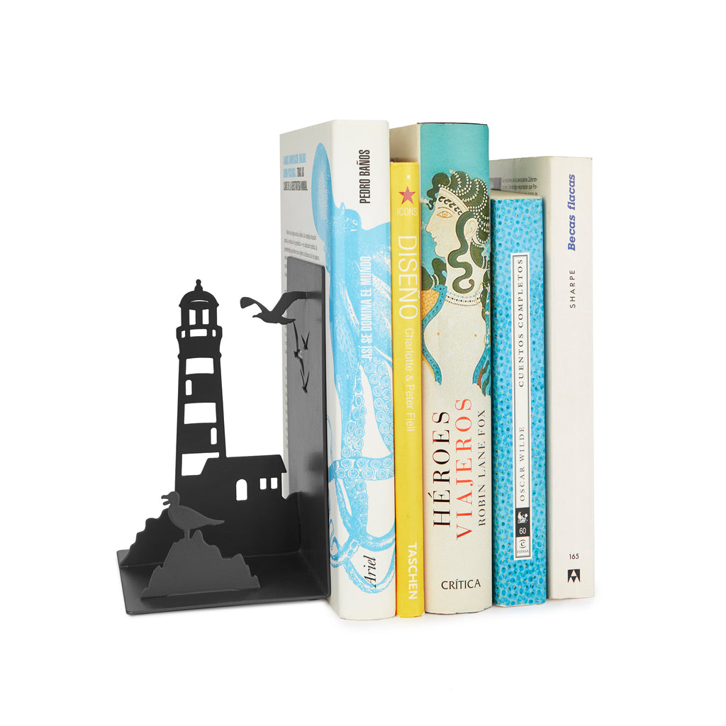 balvi-desk-lighthouse-serre-livres-motif-phare-marin image 1