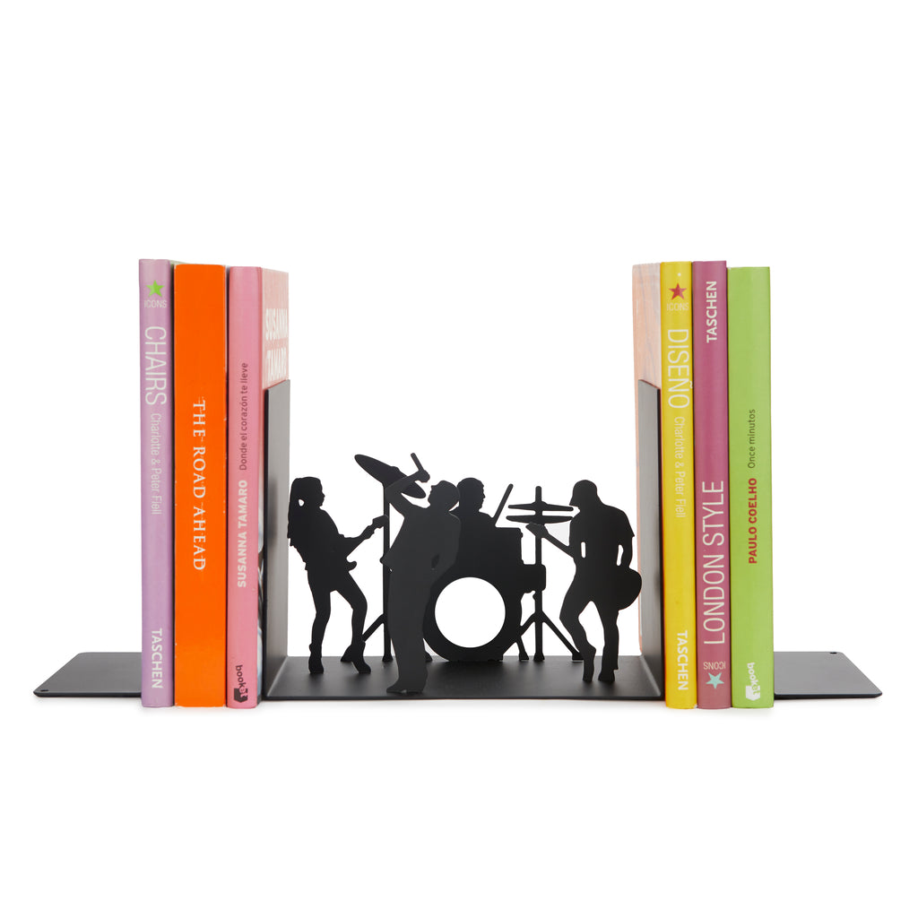 balvi-desk-the-band-bookend-serre-livres-musique-noir image 1
