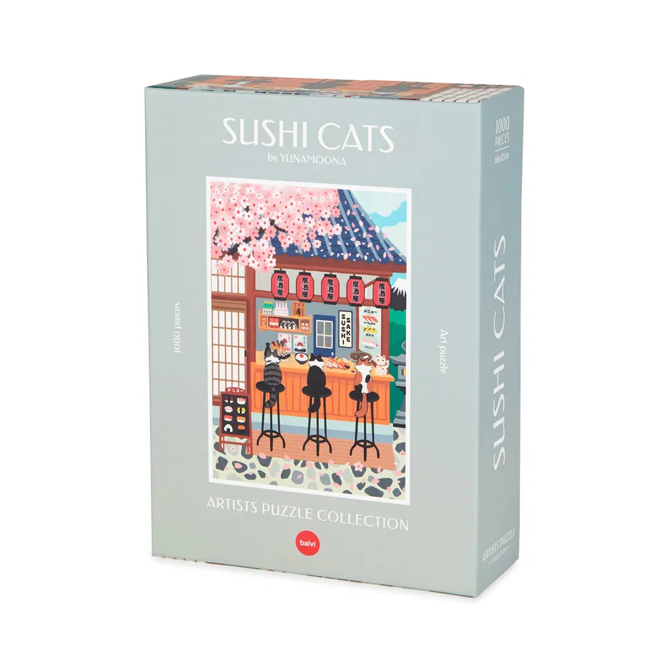 balvi-sushi-cats-puzzle-1000-pi-ces-chats-sushi-yunamoona image 1