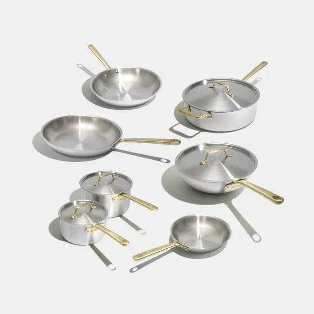 atma-batterie-de-cuisine-inox-12-pi-ces-manches-dor-s-sans-pfas image 1