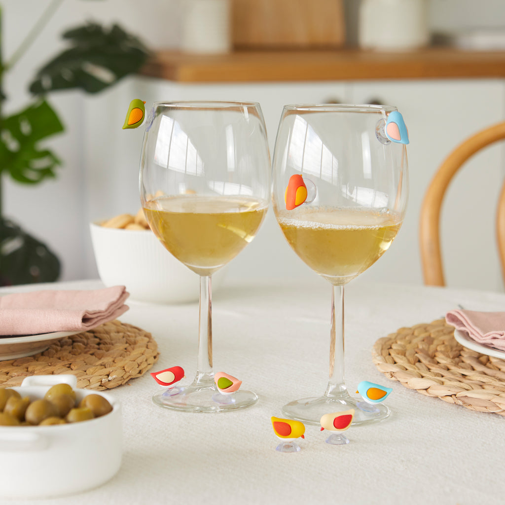 balvi-kitchen-birdie-marque-verres-oiseaux-lot-8-silicone image 3