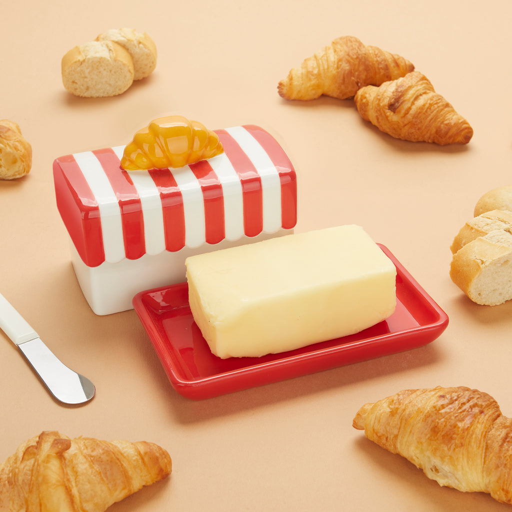 balvi-croissant-beurrier-c-ramique-rouge-250-g image 2