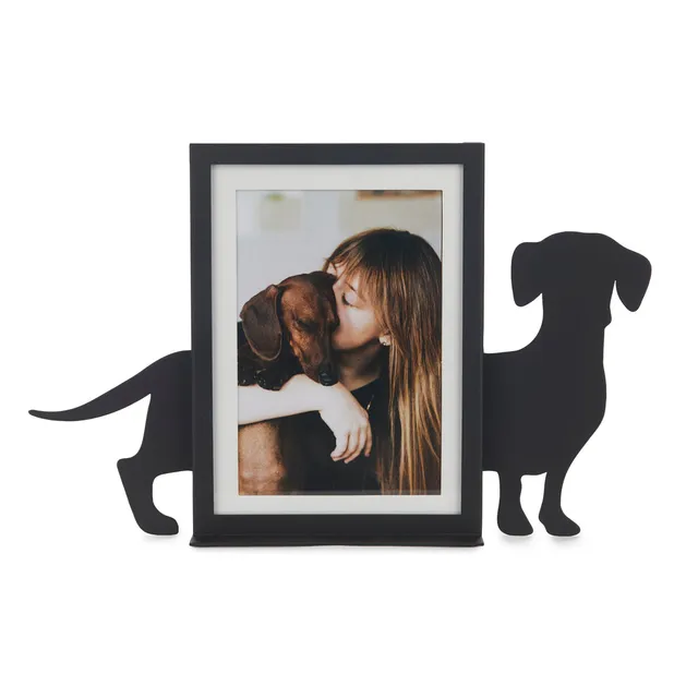 balvi-teckel-cadre-photo-m-tal-noir-chien image 1