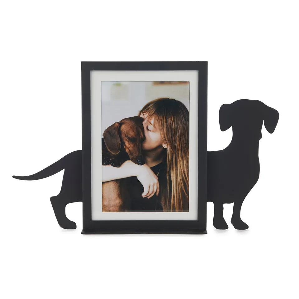 balvi-teckel-cadre-photo-m-tal-noir-chien image 1
