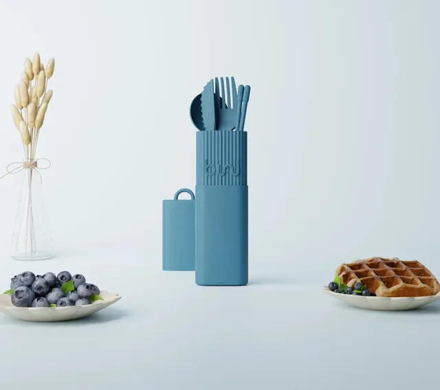 bini-binikit-bleu-kit-couverts-r-utilisable image 1