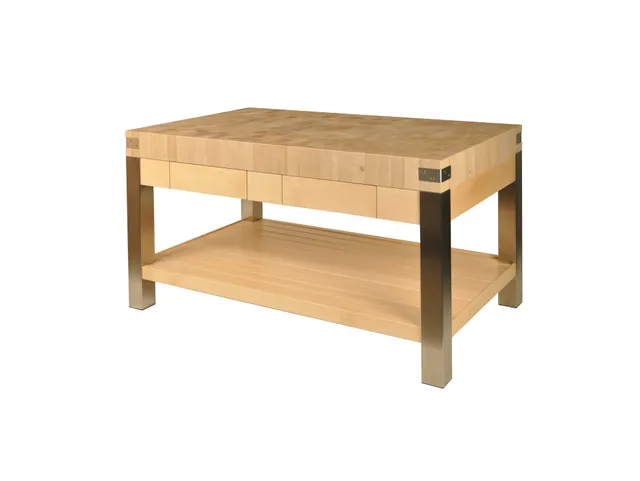 billots-chabret-billot-moderne-inox-150cm-charme-2-tiroirs image 1