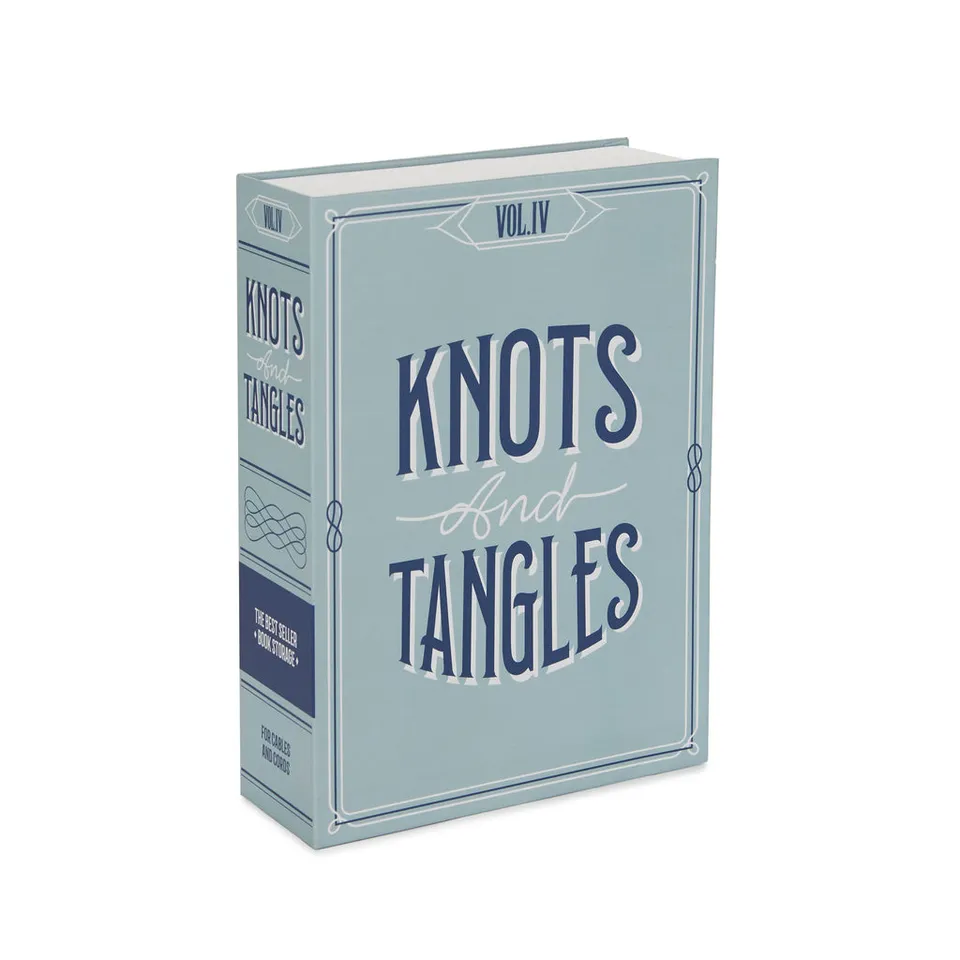 balvi-desk-knots-and-tangles-bo-te-livre-rangement-turquoise image 1