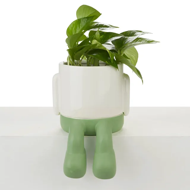 balvi-mr-dangly-cache-pot-c-ramique-bleu-jambes image 1