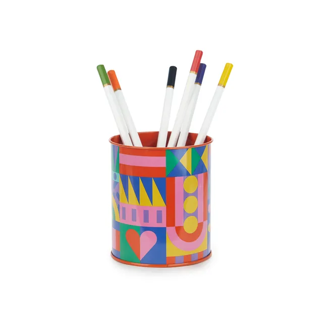 balvi-los-pepes-hearts-pot-crayons-m-tal-rouge image 1