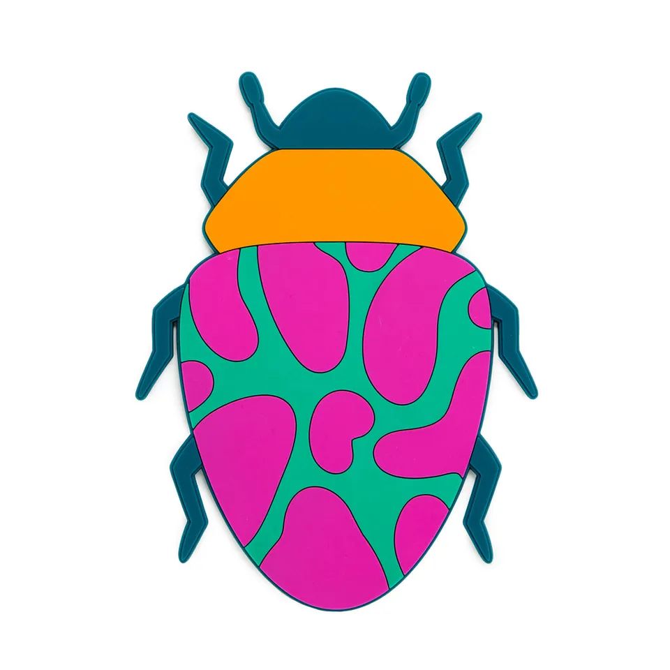 balvi-kitchen-the-beetles-dessous-plat-scarab-e-orange image 1