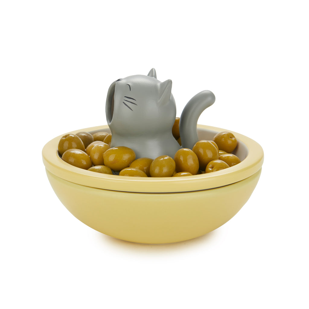 balvi-hungry-cat-bol-ap-ro-c-ramique-jaune-2-en-1 image 1