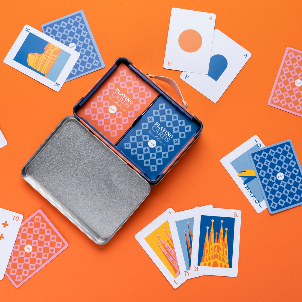 balvi-playing-cards-jeu-de-cartes-voyage-m-tal image 2