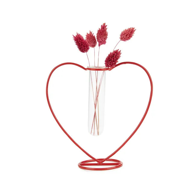 balvi-love-silhouette-vase-coeur-rouge-tube-verre image 1