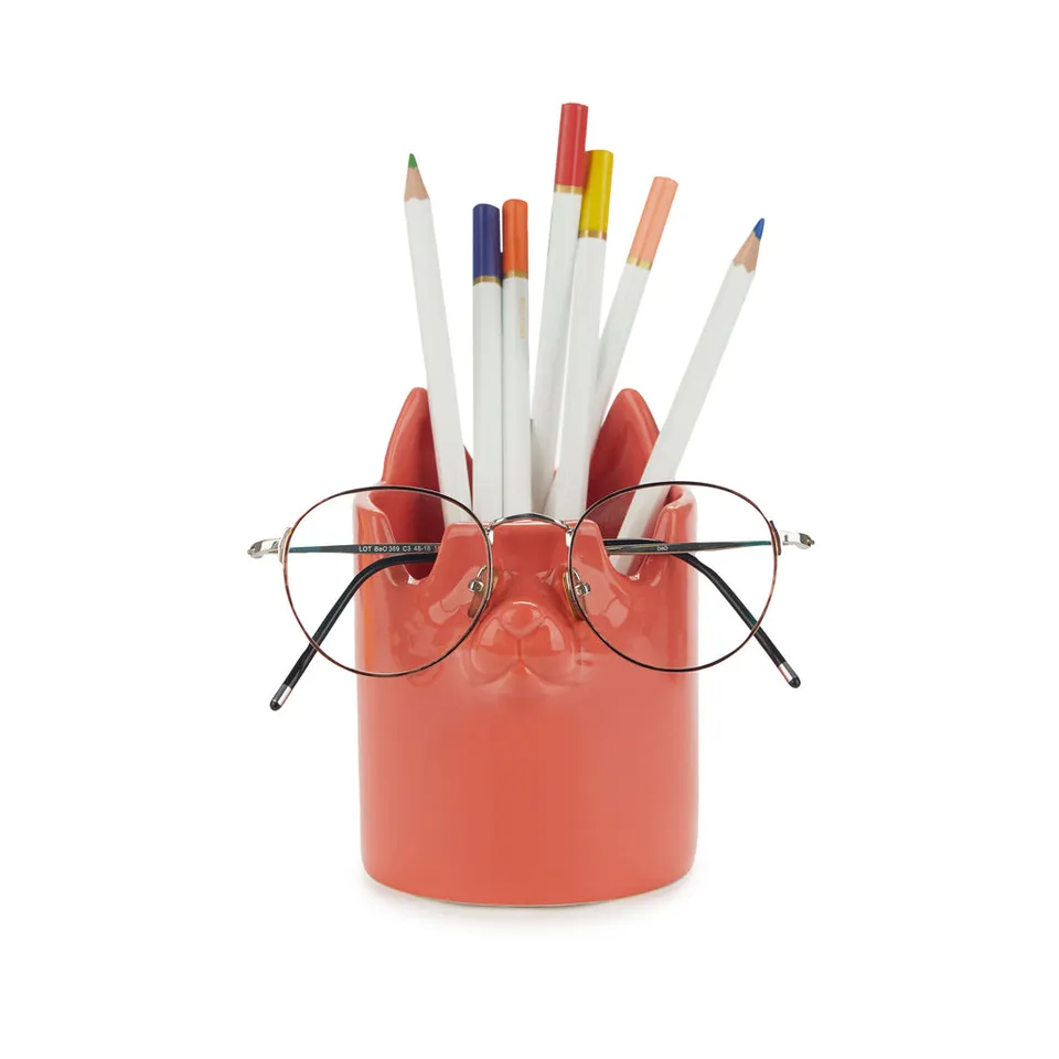 balvi-desk-nosy-buddy-pot-crayons-chat-porte-lunettes-2-en-1 image 1