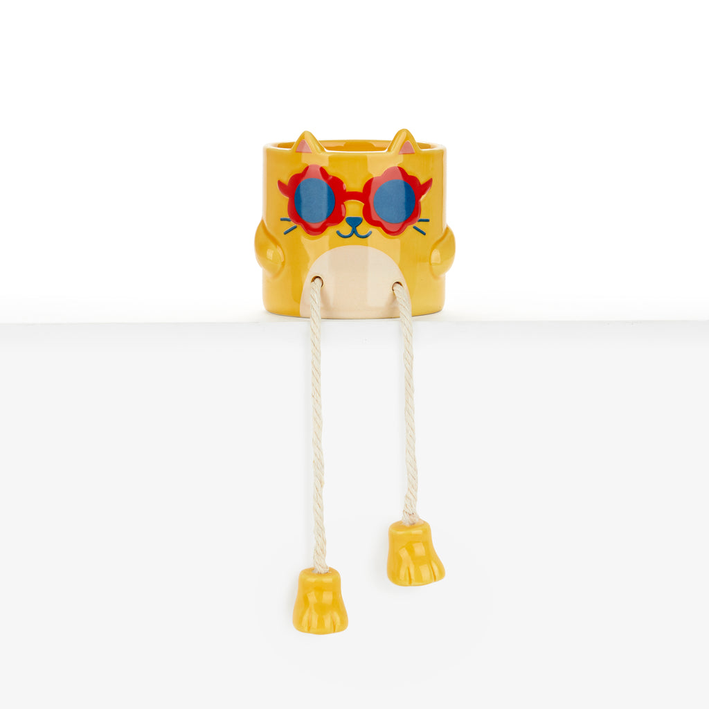balvi-cool-cat-mini-pot-fleur-chat-jaune-c-ramique image 4