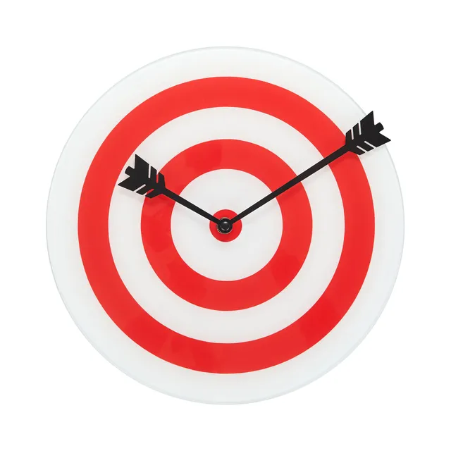 balvi-home-decor-target-horloge-murale-verre-rouge image 1