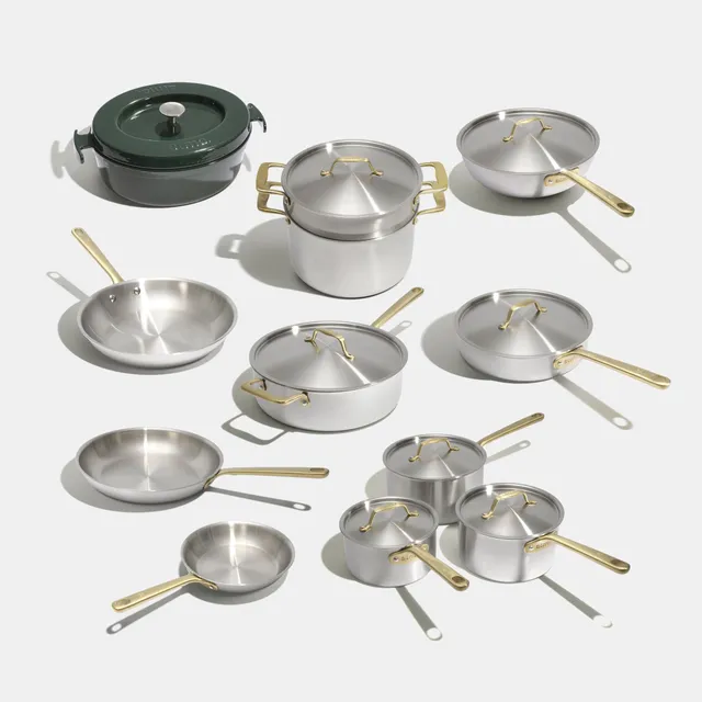 atma-batterie-cuisine-inox-21-pi-ces-manche-dor image 1