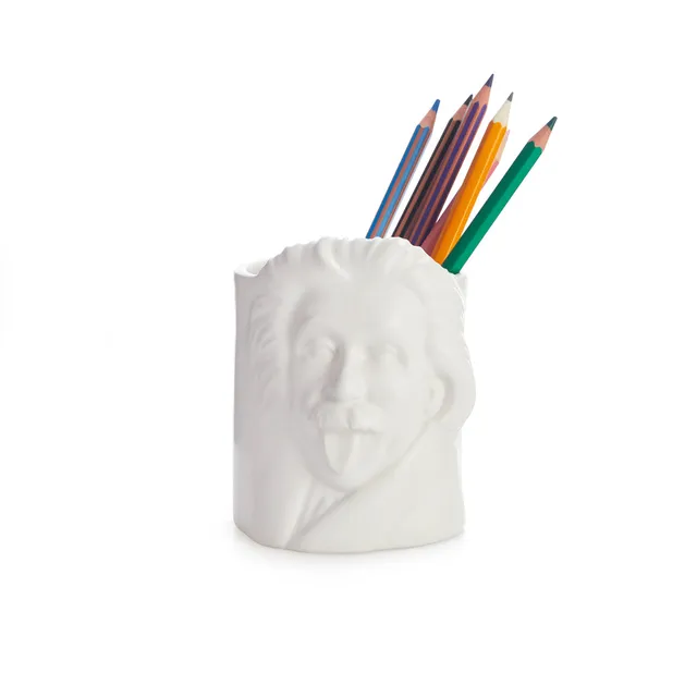balvi-desk-albert-einstein-pot-crayons-bureau image 1