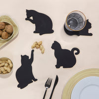 balvi-kitchen-table-cat-coasters-dessous-de-verre-chat-noir-x4 image 2